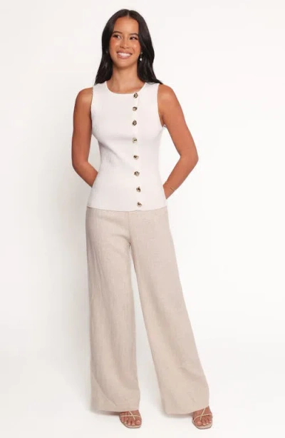 Petal And Pup Petal & Pup Lysa Button-up Knit Tank In White