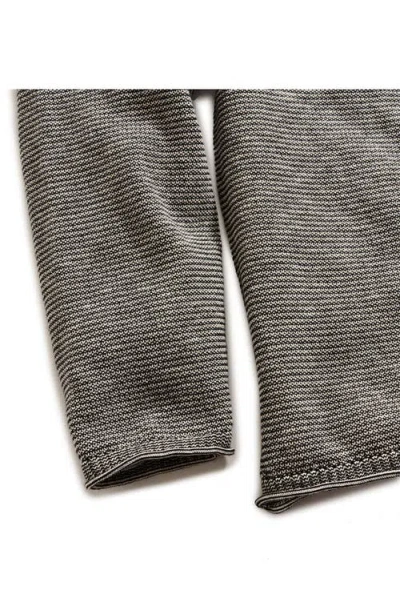 Billy Reid Tuck Stripe Crewneck Sweater In Black