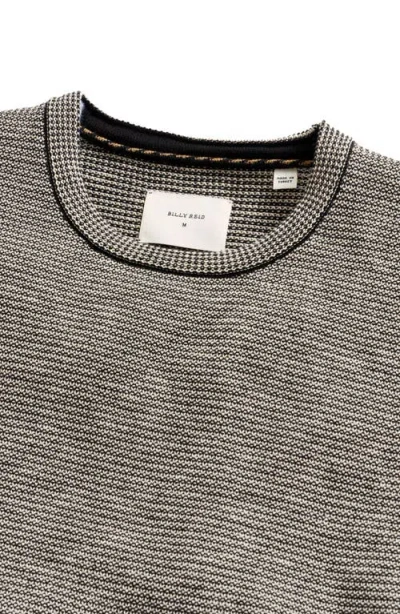 Billy Reid Tuck Stripe Crewneck Sweater In Black