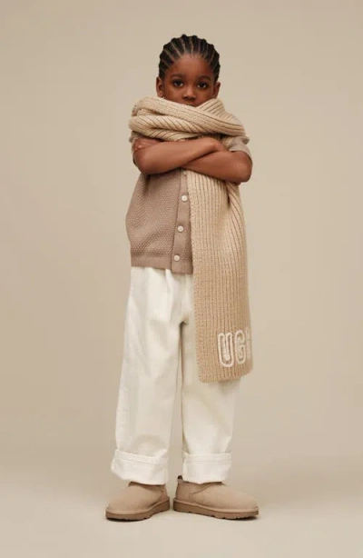 Ugg Kids Classic Micro Slippers In Sand