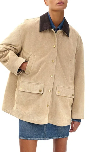 Rag & Bone Cassidy Suede Jacket In Neutral