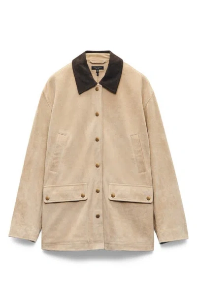 Rag & Bone Cassidy Suede Jacket In Neutral