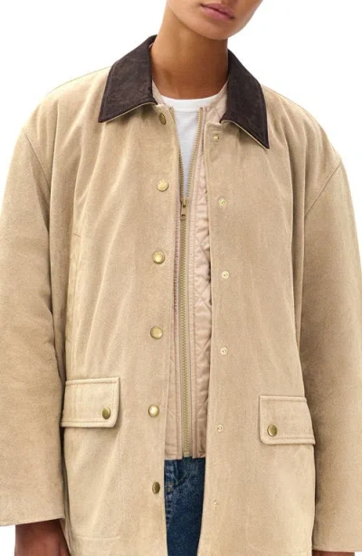 Rag & Bone Cassidy Suede Jacket In Neutral