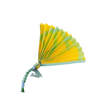 Up-fuse Mini Folding Fan - Yellow In Yellow