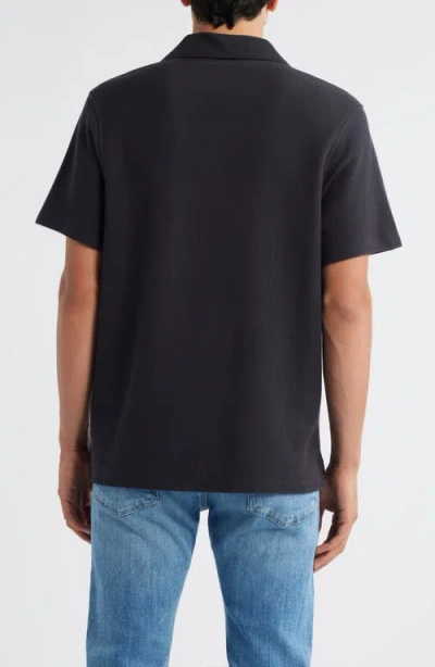 Frame Open-collar T-shirt In Black
