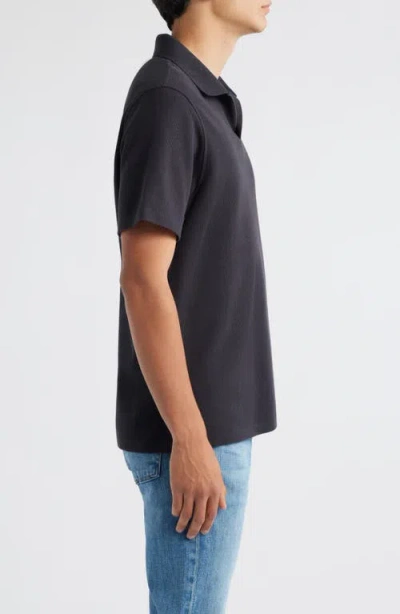 Frame Open-collar T-shirt In Black
