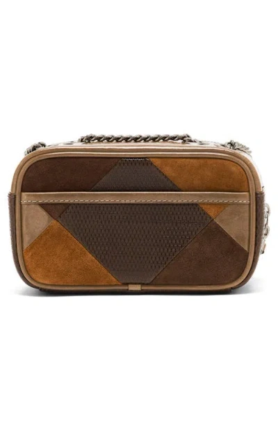 Marc Jacobs The Quilted Softshot Brown Multi Suede Cross-body Bag Size In Brown