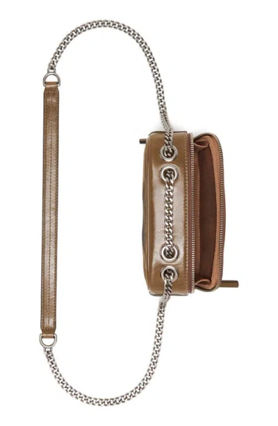 Marc Jacobs The Quilted Softshot Brown Multi Suede Cross-body Bag Size In Brown