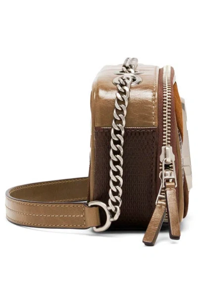 Marc Jacobs The Quilted Softshot Brown Multi Suede Cross-body Bag Size In Brown
