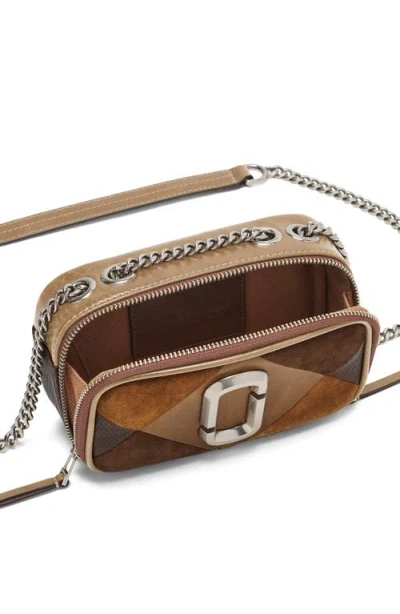 Marc Jacobs The Quilted Softshot Brown Multi Suede Cross-body Bag Size In Brown