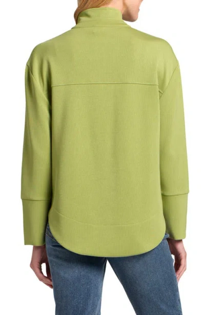 Apny Henley With Grommet Top In Citron In Yellow