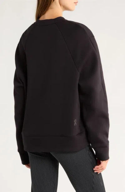 On Logo-print Raglan-sleeve Sweater In Black