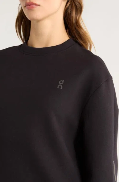 On Logo-print Raglan-sleeve Sweater In Black