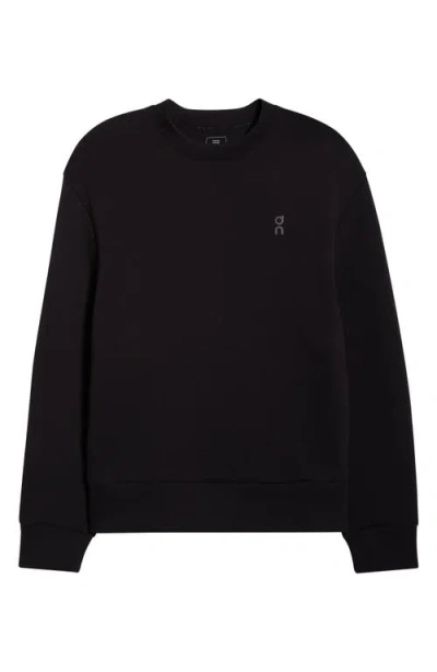 On Logo-print Raglan-sleeve Sweater In Black
