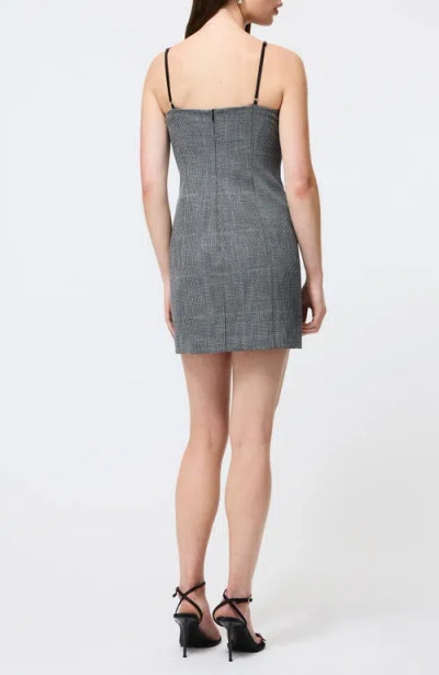 French Connection Owen Plaid Peekaboo Dress In Gray