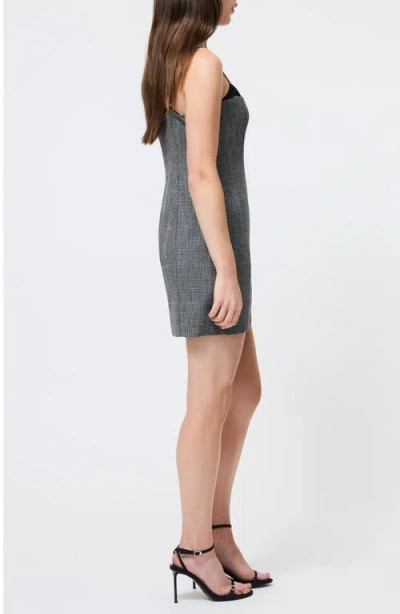 French Connection Owen Plaid Peekaboo Dress In Gray
