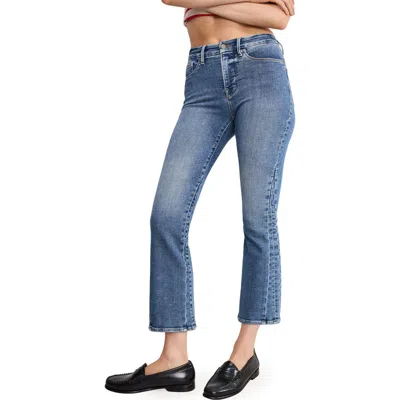 Good American Good Legs Cropped Mini Bootcut Jeans In Indigo 917 In Blue