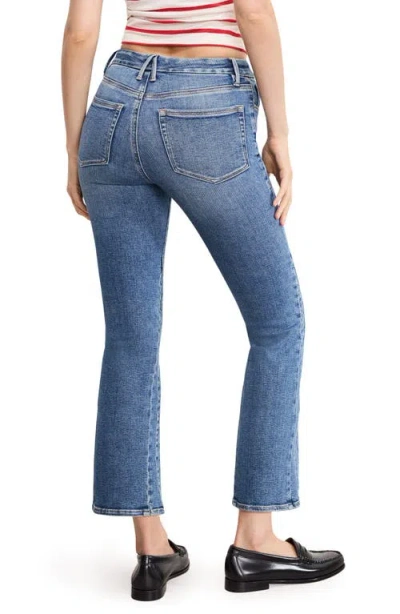 Good American Good Legs Cropped Mini Bootcut Jeans In Indigo 917 In Blue