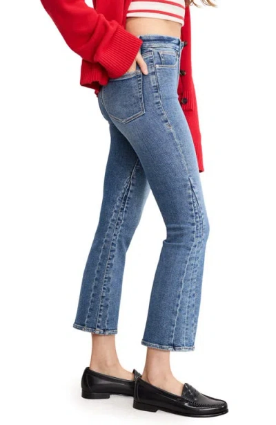 Good American Good Legs Cropped Mini Bootcut Jeans In Indigo 917 In Blue