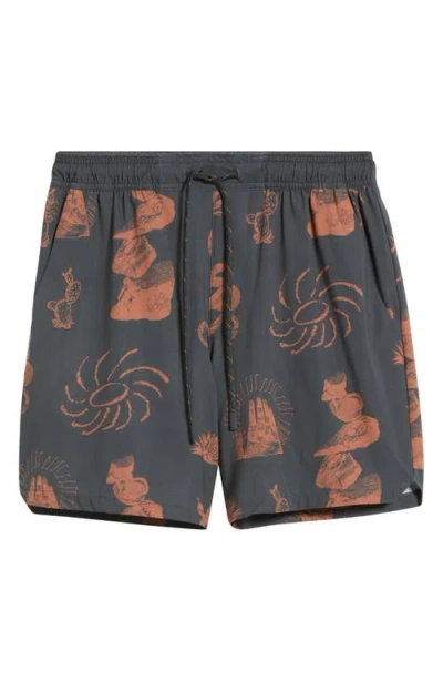 Roark Serrano 7 Drawstring Shorts In Black