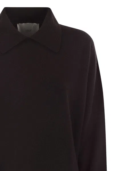 Vanisé Polo-neck Sweater In Brown