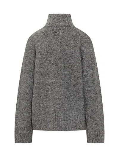 Jw Anderson J. W. Anderson Leather Patch Pocket Jumper In Gray