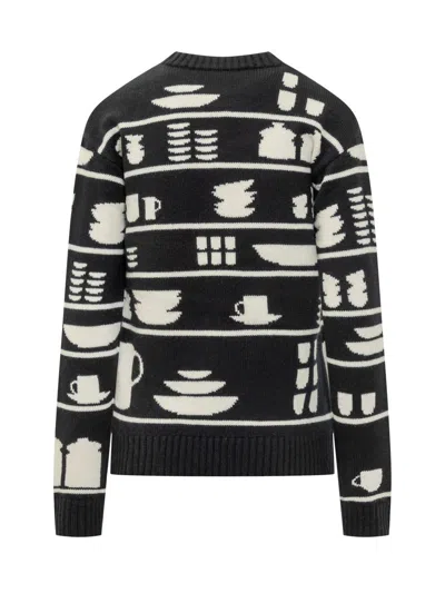 Jw Anderson J. W. Anderson Knit Sweater With Kitchenware Motifs In Multi