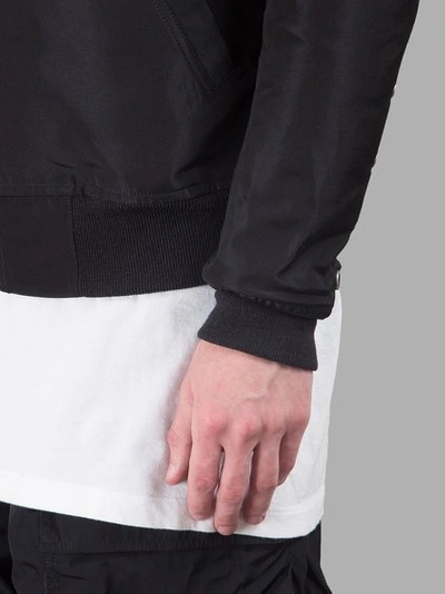 Shop Rick Owens Black Bomber Jacket