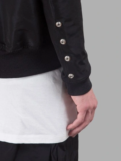 Shop Rick Owens Black Bomber Jacket