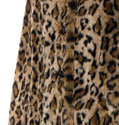 Twinset Coats Brown In Animal Print