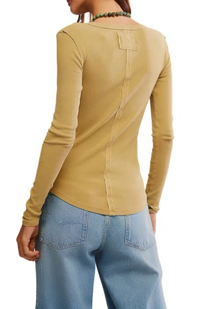 Free People Jamie Henley Tee In Dried Tabacco In Yellow