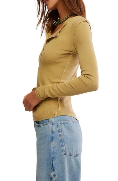 Free People Jamie Henley Tee In Dried Tabacco In Yellow