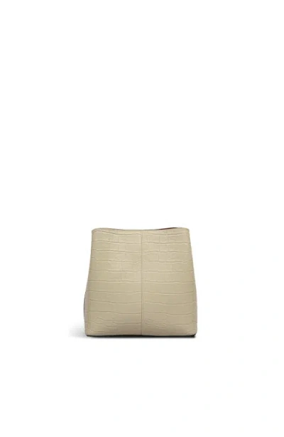 Radley London Dukes Place Moc Croc Medium Compartment Snow Leather Cross-body In Neutral