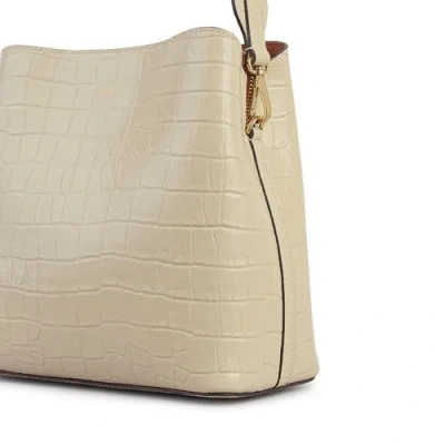 Radley London Dukes Place Moc Croc Medium Compartment Snow Leather Cross-body In Neutral