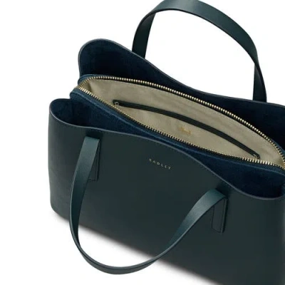 Radley Medium Dukes Place Teal Leather Grab Bag In Blue