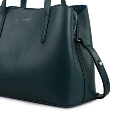 Radley Medium Dukes Place Teal Leather Grab Bag In Blue