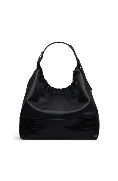 Radley London The Portobello Large Leather Drawstring Shoulder Bag In Black
