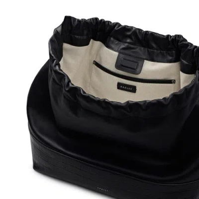 Radley London The Portobello Large Leather Drawstring Shoulder Bag In Black