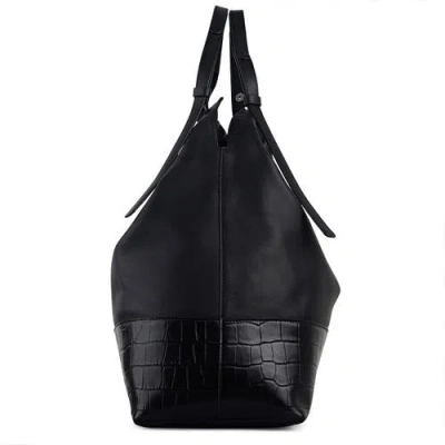 Radley London The Portobello Large Leather Drawstring Shoulder Bag In Black