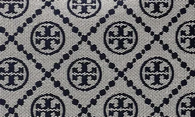 Tory Burch Shoulder Bag With Adaptable Strap And Logo Pattern In Blue