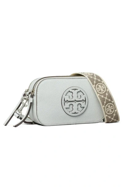 Tory Burch Miller Mini Crossbody Bag Light Titanium In Silver