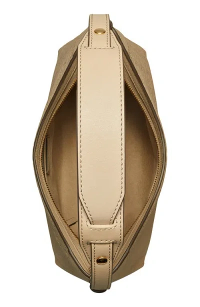 Tory Burch T Monogram Soft Pebble Medium Shoulder Bag In Brown