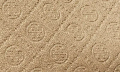 Tory Burch T Monogram Soft Pebble Medium Shoulder Bag In Brown