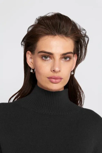Elle Collection Turtleneck Sweater Pullover In Black