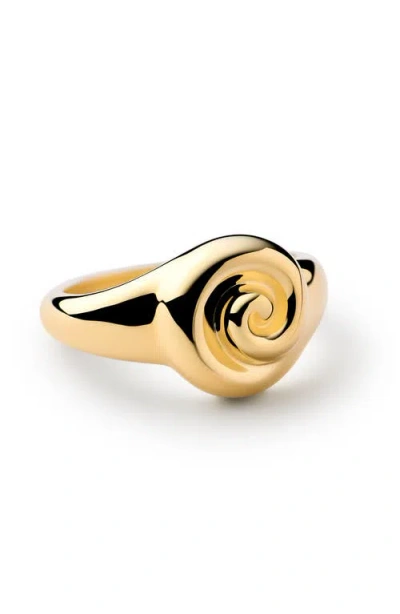 Ana Luisa Ariel Gold Signet Ring In Gold