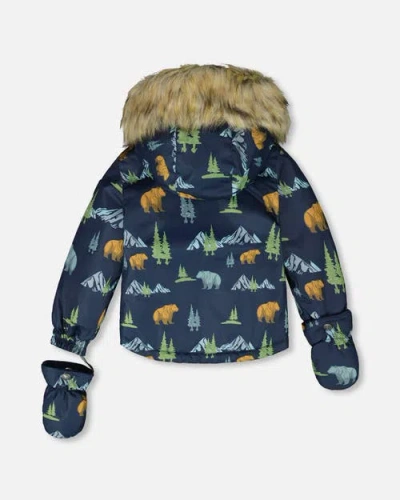 Deux Par Deux Two-piece Play Snowsuit In Blue