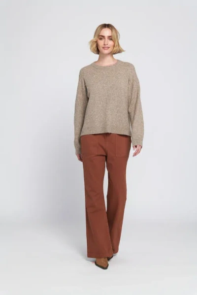 Elle Collection Pearl Trimmed Sweater Pullover In Multi