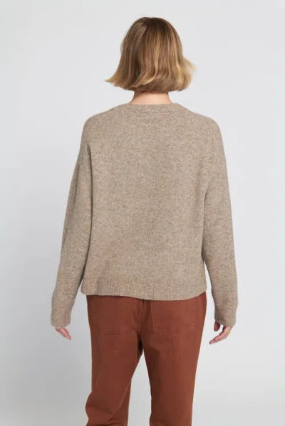 Elle Collection Pearl Trimmed Sweater Pullover In Multi