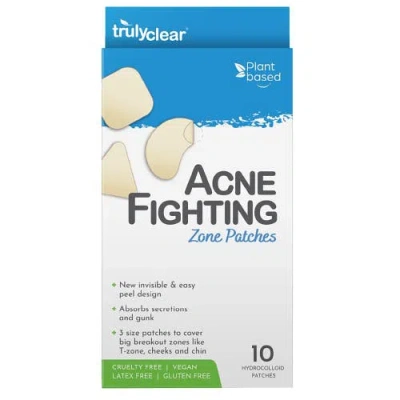 Truly Clear Acne Zone Patches, 10 Count, 3 Sizes In Multi