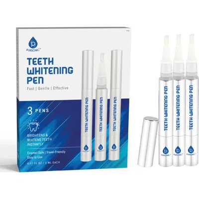 Pursonic Teeth Whitening Pen | Brightens & Whitens Teeth Instantly, 3-pack, Enamel Safe, No Sensitiv In White